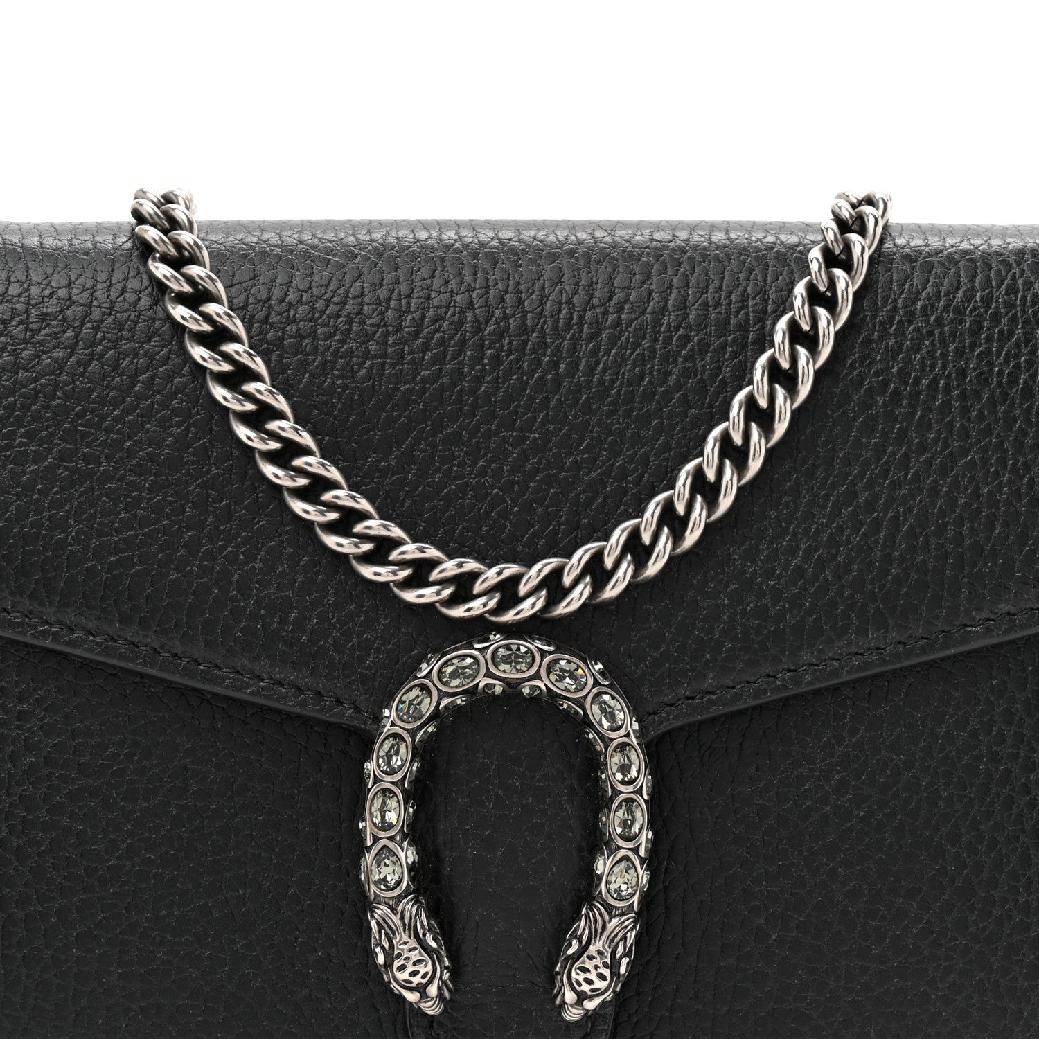 Gucci Calfskin Mini Dionysus Chain Wallet Black 10 of 16