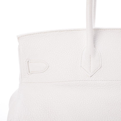 Hermes Taurillon Clemence JPG Birkin 42 White 22 of 25