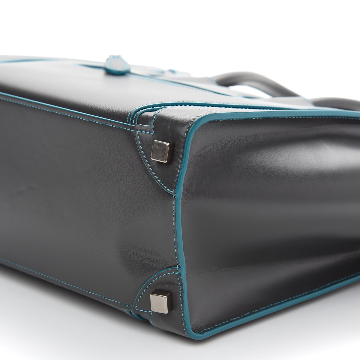 Satin Debossed Calfskin Micro Luggage Anthracite