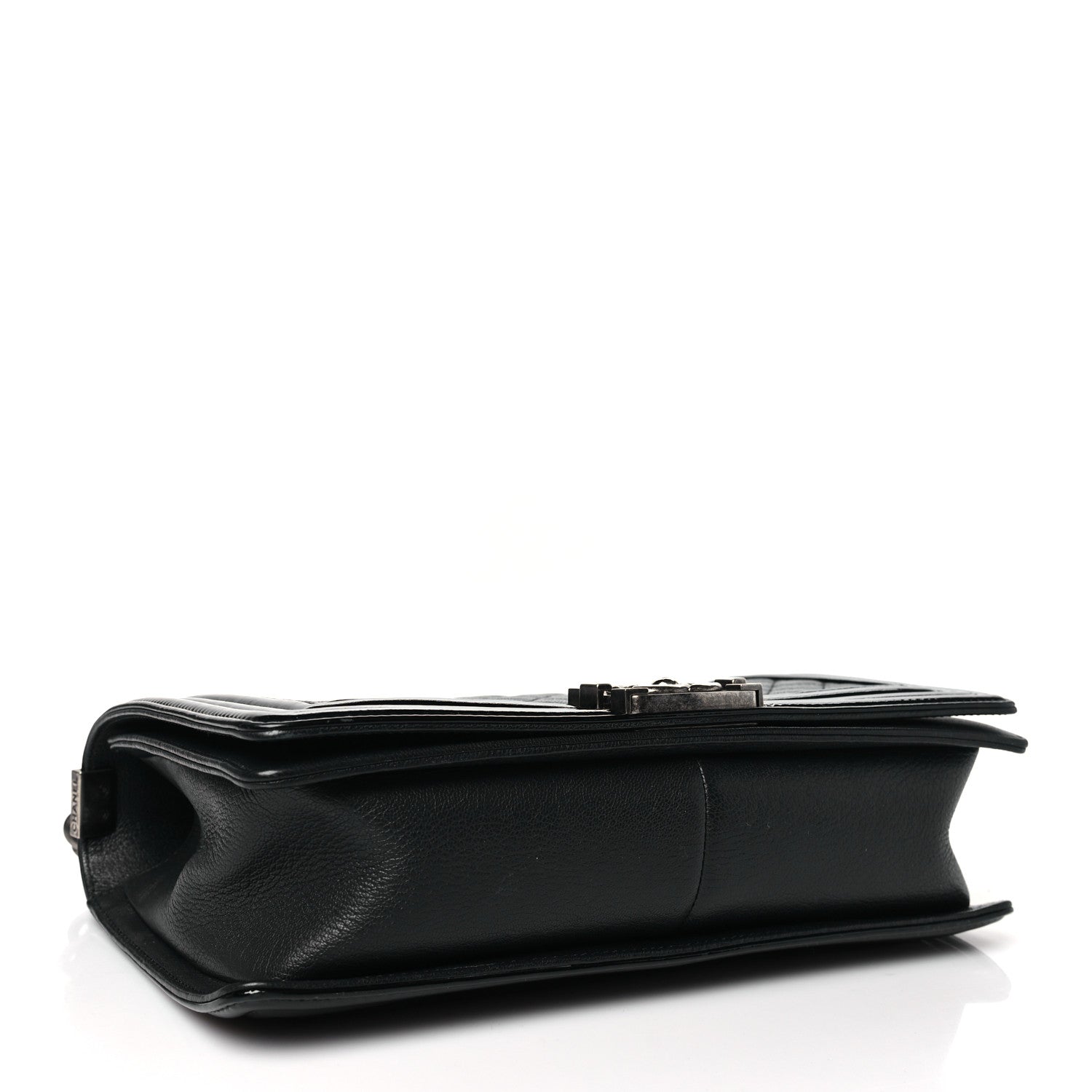 Chanel Goatskin Quilted Patent New Medium Duo Boy Flap Black 4 of 10