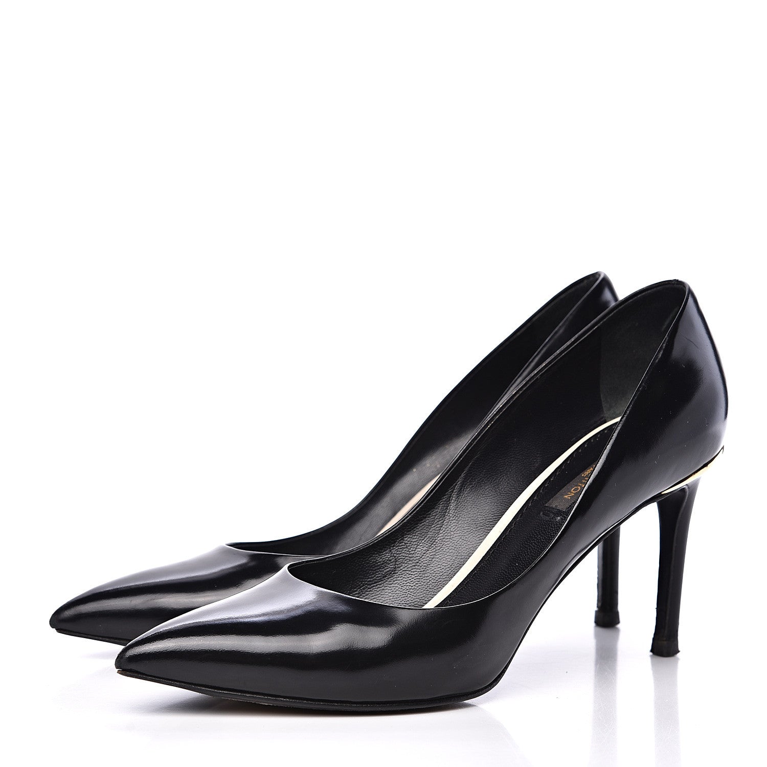Louis Vuitton Calfskin Eyeline Pumps 37.5 Black 3 of 13