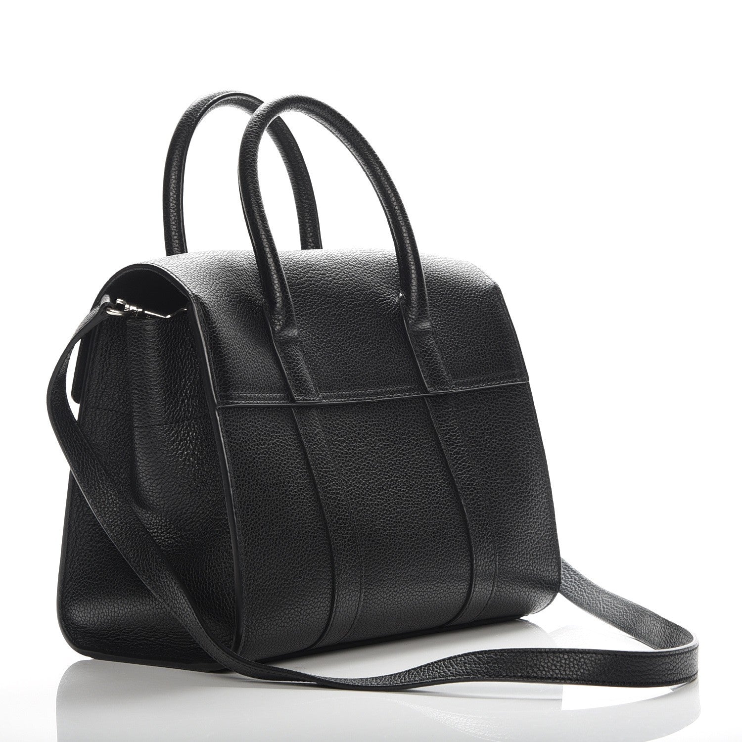 Mulberry Natural Grain Leather Small New Bayswater Black 3 of 6