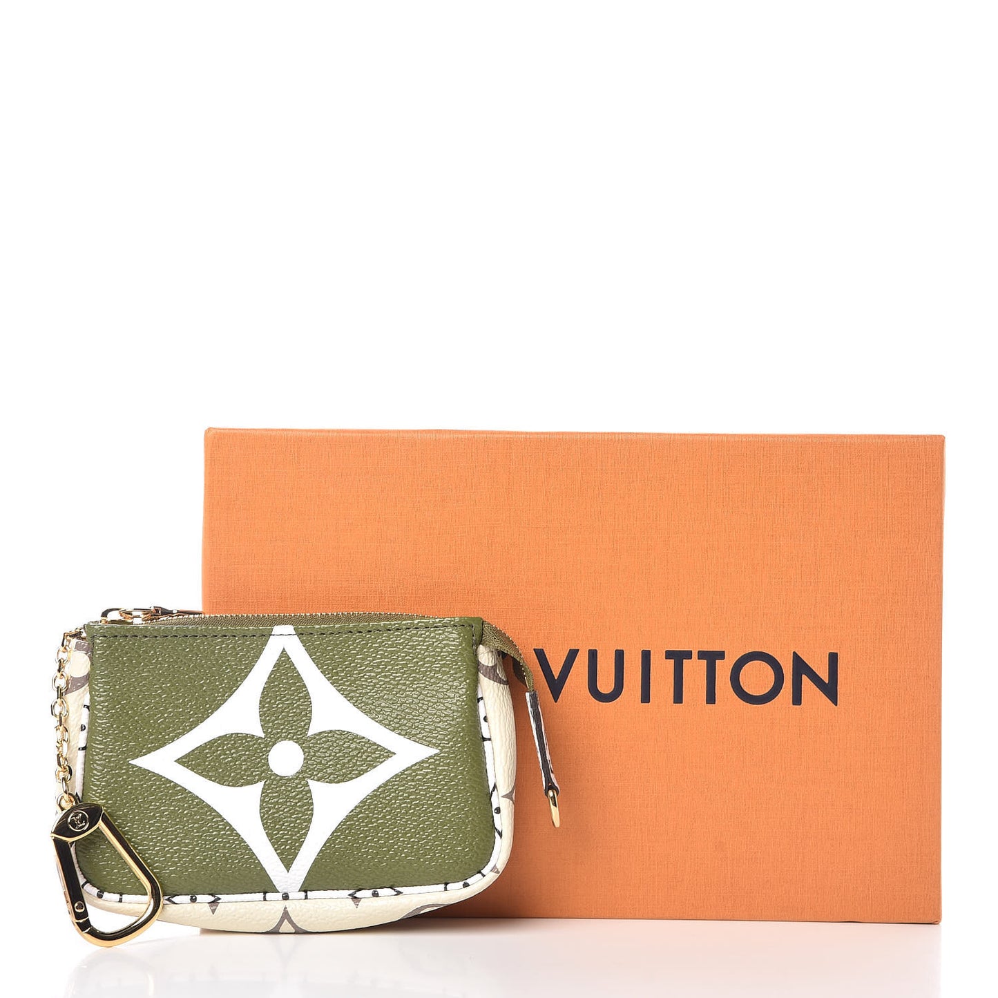 Monogram Giant Micro Pochette Accessories Kaki White