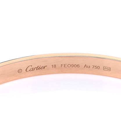 Cartier 18K Pink Gold LOVE Bracelet 18 4 of 6