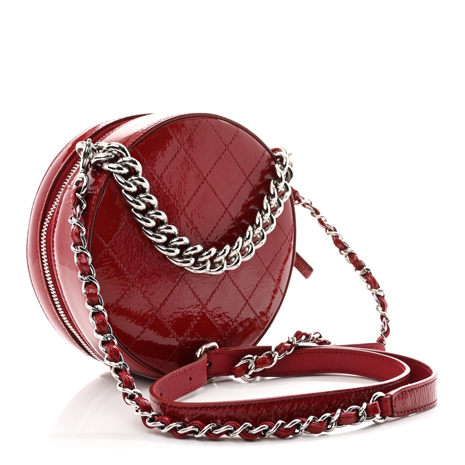 Chanel Patent Round As Earth Evening Bag Red 3 of 12