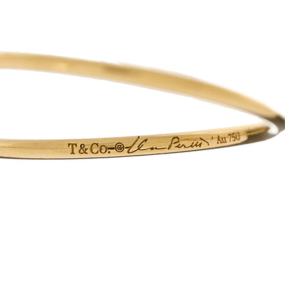 Tiffany 18K Yellow Gold Diamond Elsa Peretti Hoop Ring 54 6.75 4 of 4
