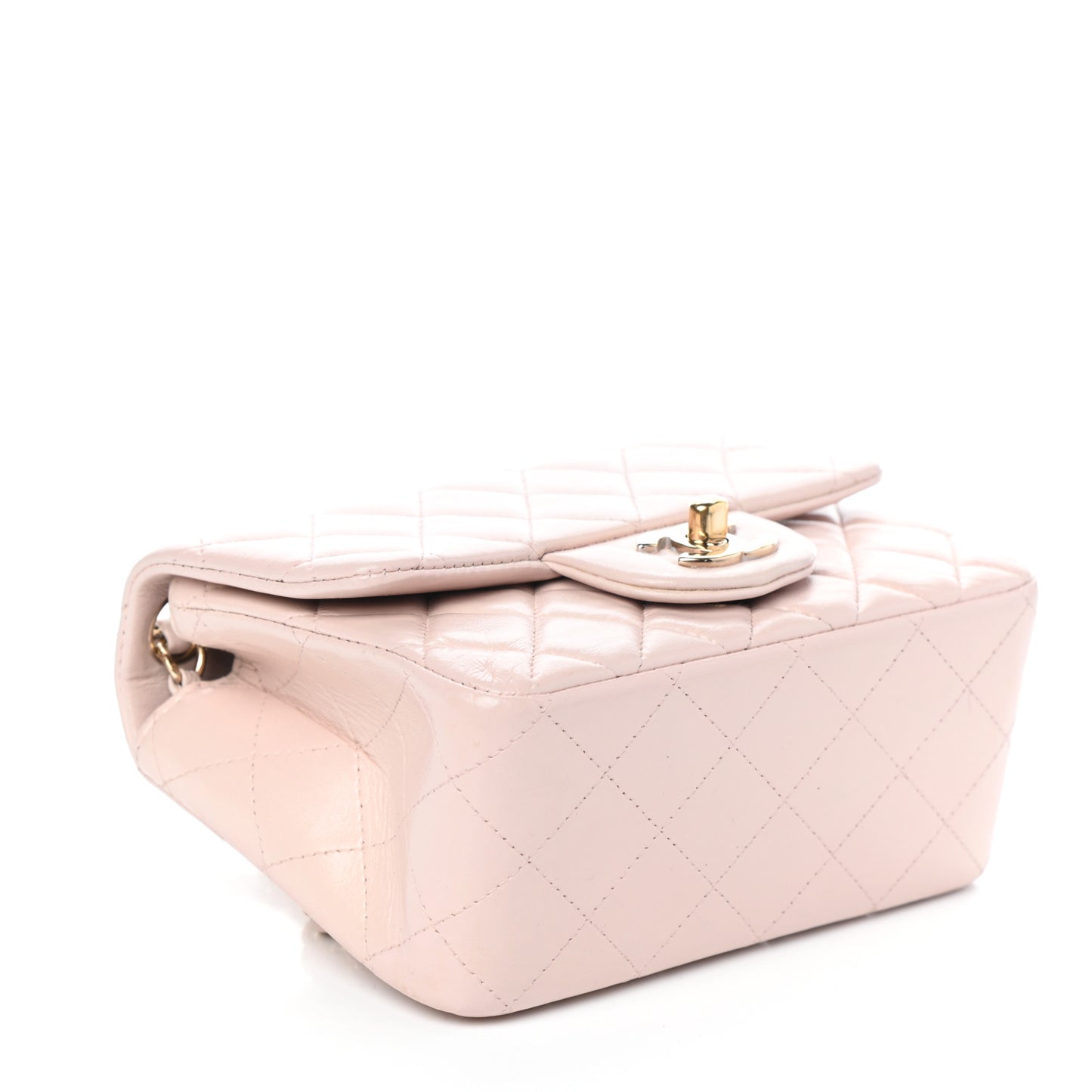 Lambskin Quilted Mini Square Flap Pink