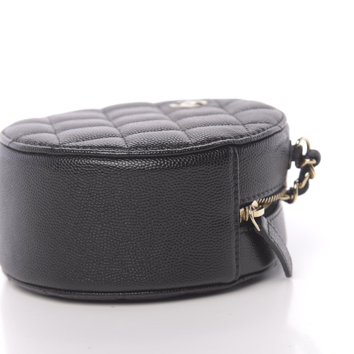 Chanel Caviar Quilted Round Clutch With Chain Black 9 of 10