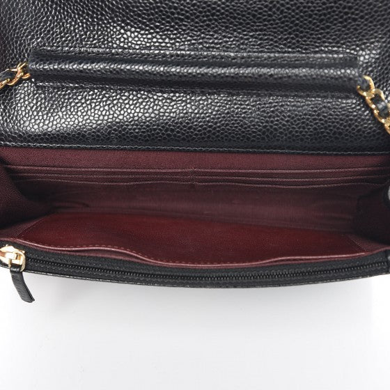 Chanel Caviar Quilted Wallet On Chain WOC Black 5 of 9