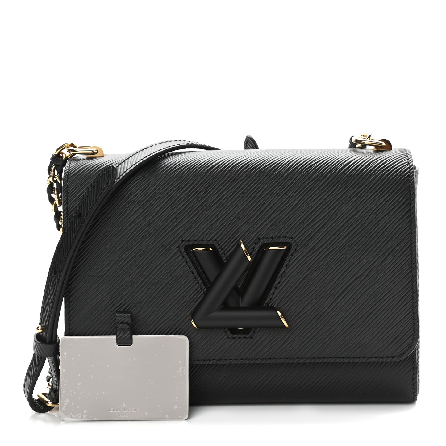 Epi Twist Shoulder Bag MM Matte Black Gold