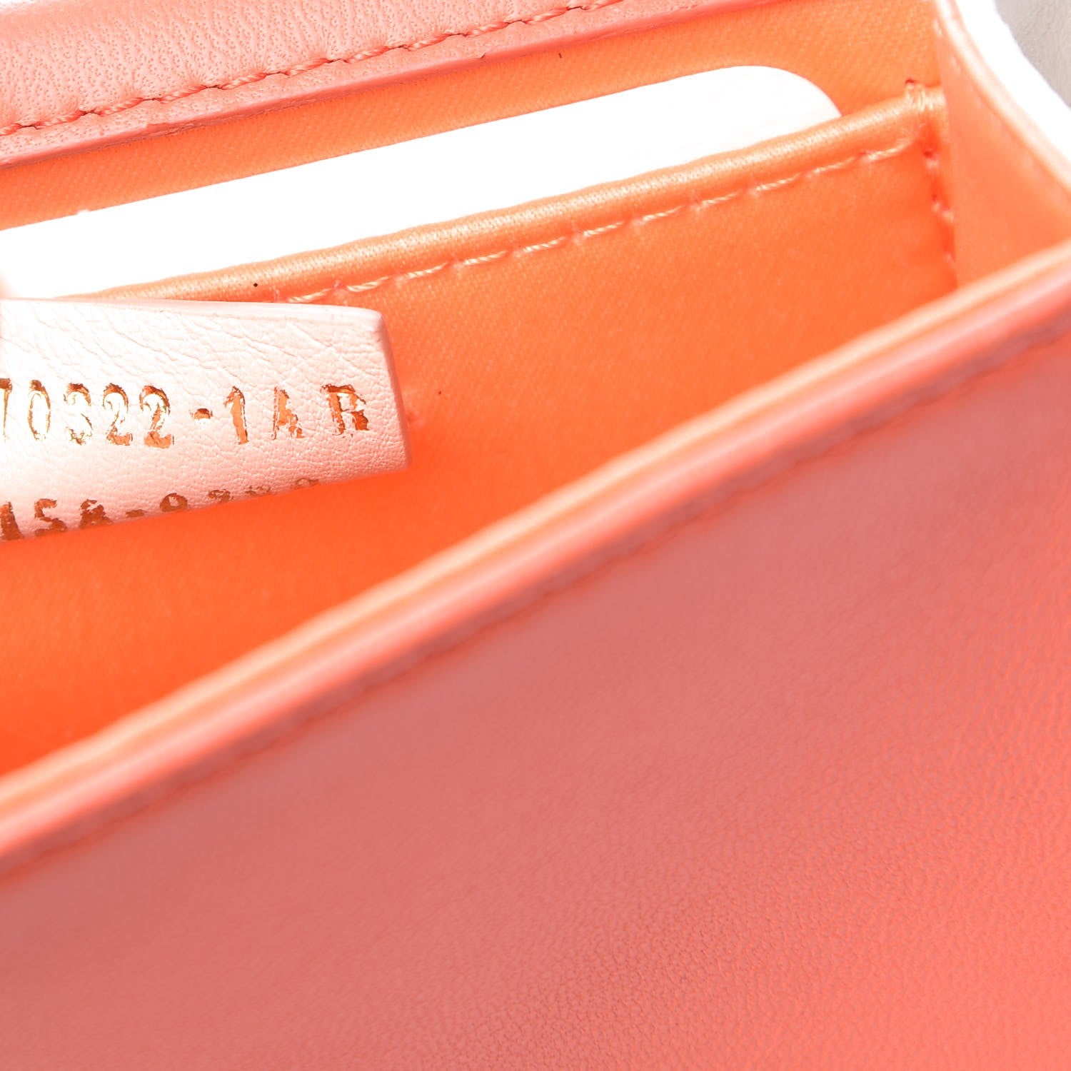 Fendi Nappa Enamel Mini Rush Clutch Orange 7 of 11
