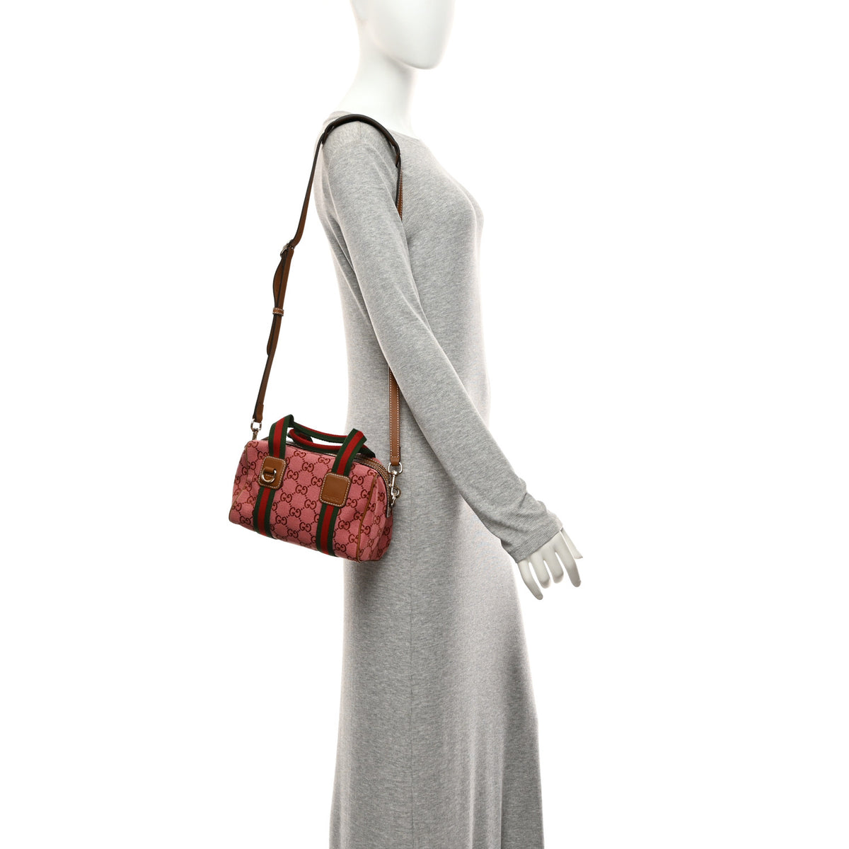 GG Supreme Web Mini GG Top Handle Bag Pink Beige