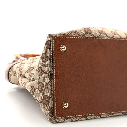 Gucci Monogram Bamboo Handle Bag Brown 8 of 10