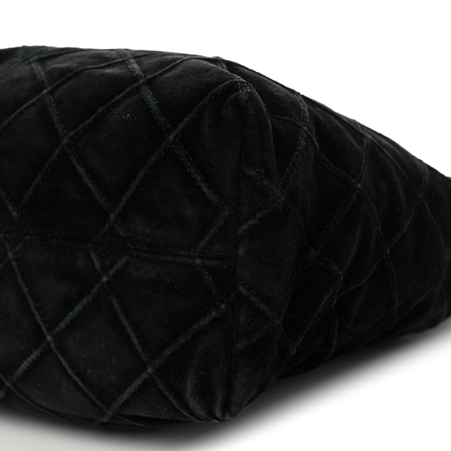 Chanel Suede Stitched Hobo Black 10 of 12