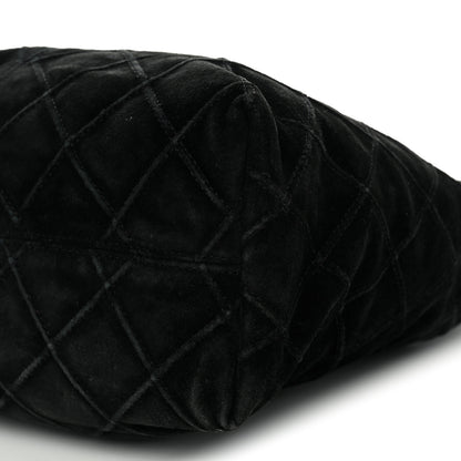 Chanel Suede Stitched Hobo Black 10 of 12