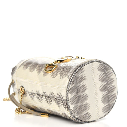 Gucci Snakeskin Mini Zumi Bucket Bag Grey 4 of 9