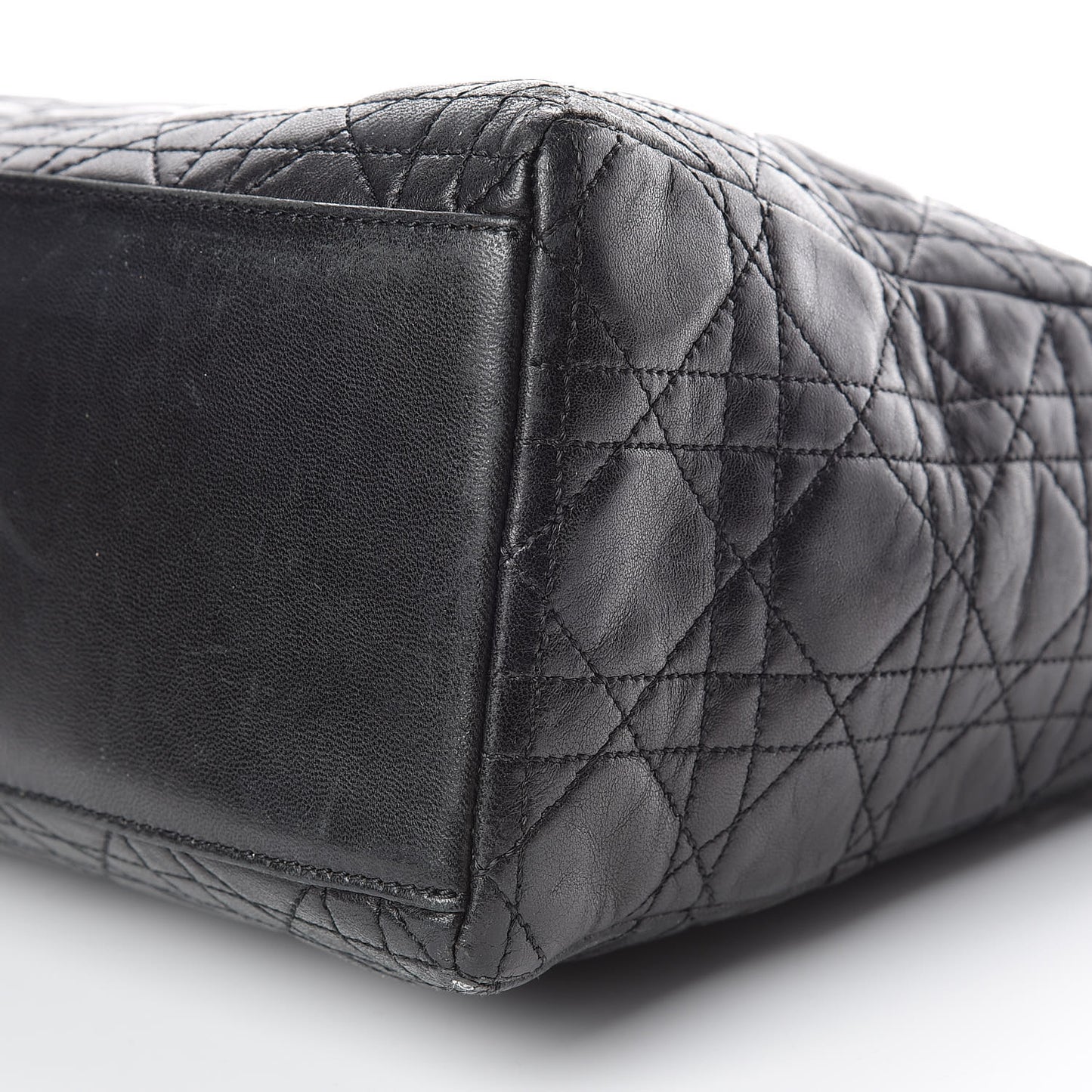 Lambskin Cannage Medium Lady Dior Black