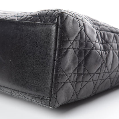 Christian Dior Lambskin Cannage Medium Lady Dior Black 9 of 21