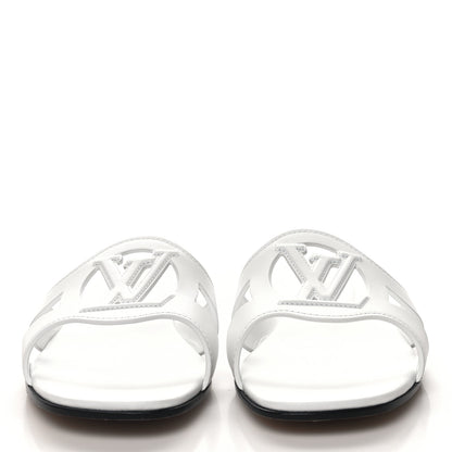 Louis Vuitton Calfskin LV Isola Flat Sandals 40 White 2 of 8
