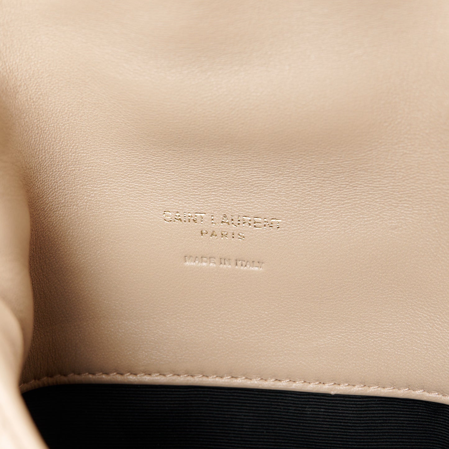 Lambskin Monogram Loulou Puffer Pouch Clutch Dark Beige