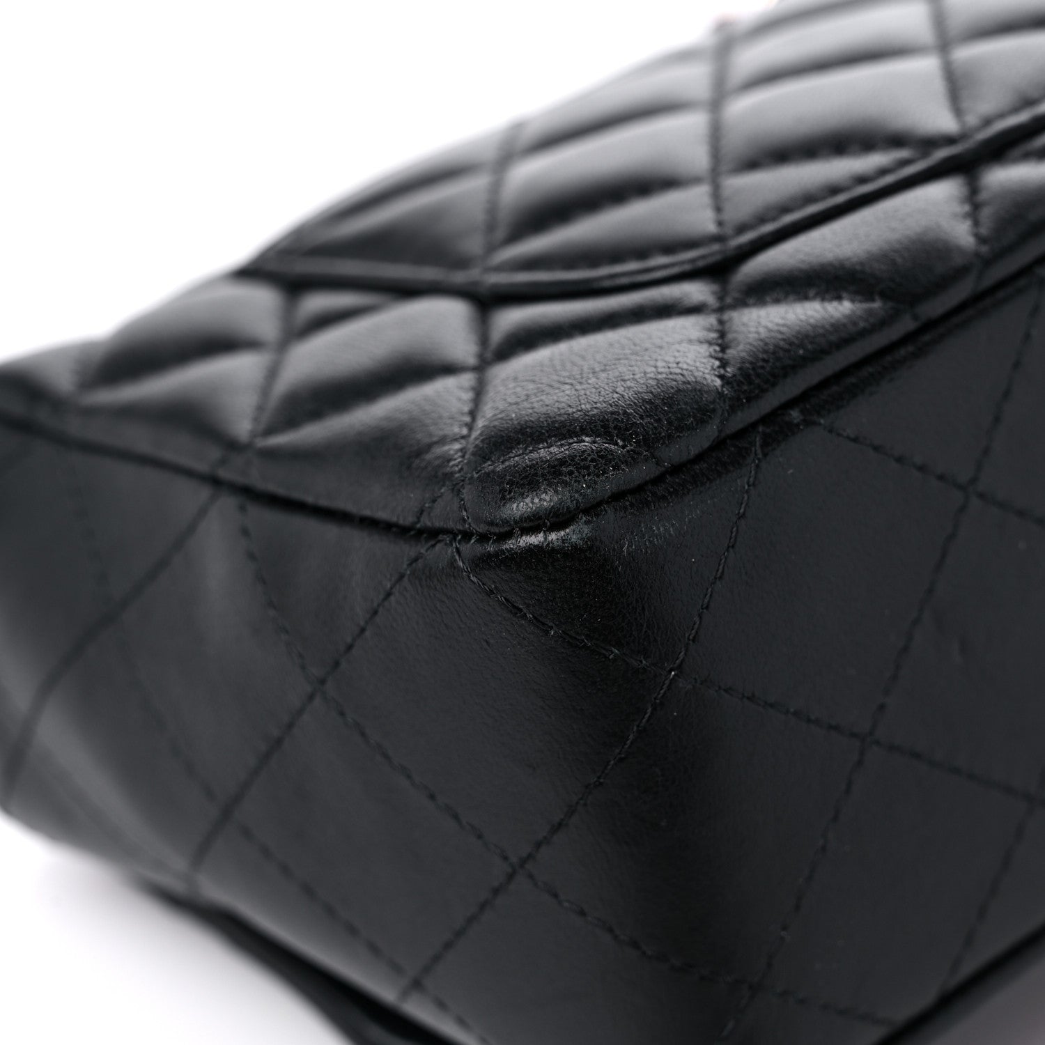 Chanel Lambskin Quilted Mini Rectangular Flap Black 10 of 12
