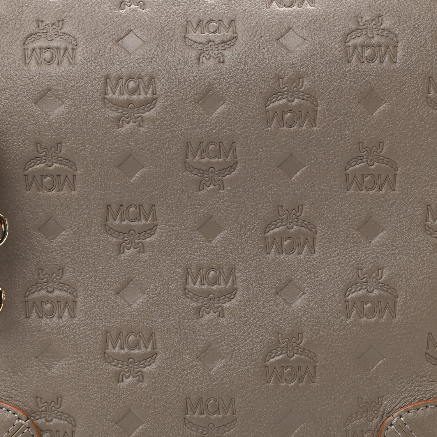 MCM Calfskin Ottomar Monogram Medium Klara Hobo Grey 7 of 10