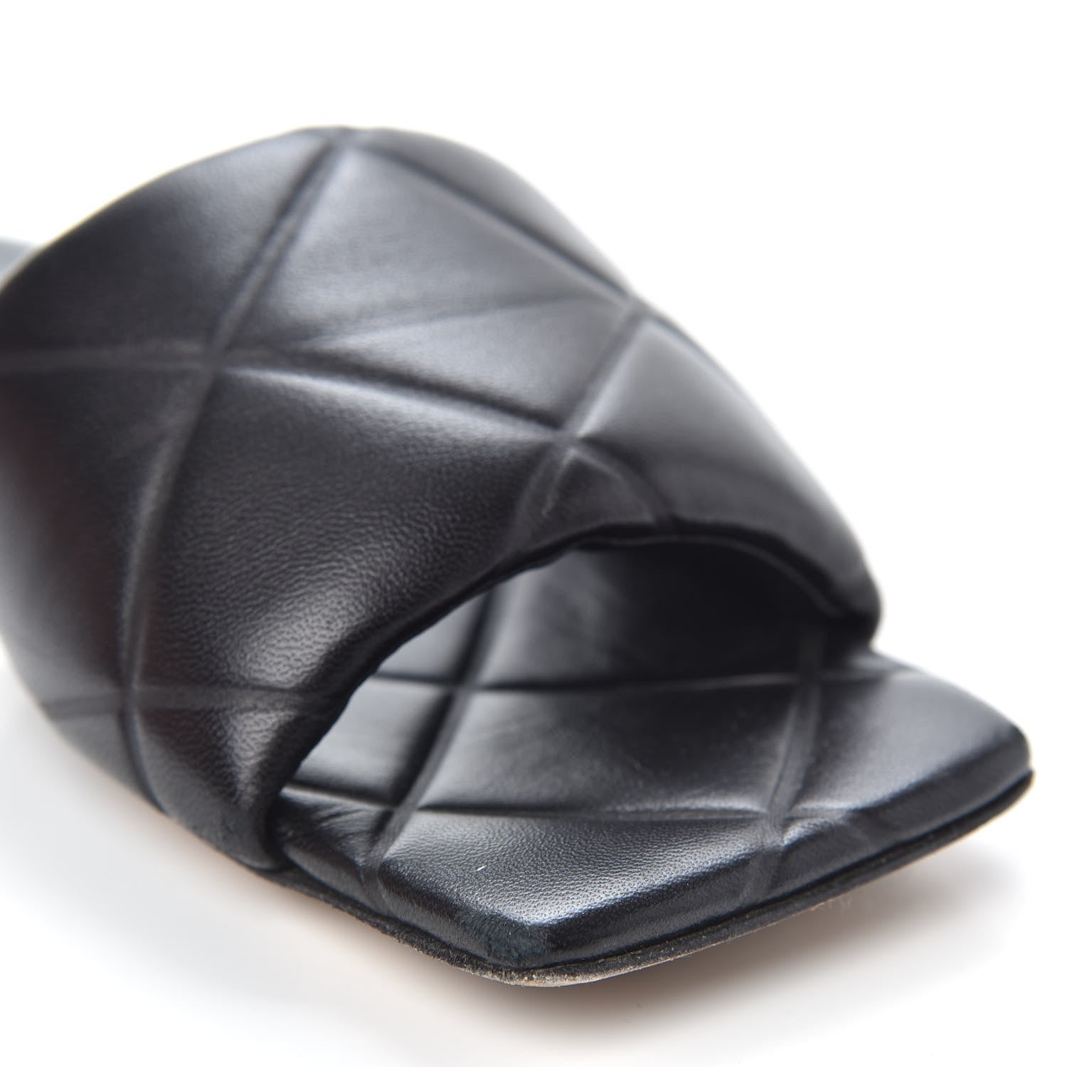 Bottega Veneta Nappa Quilted Rubber Lido Flat Sandals 38.5 Black 8 of 8