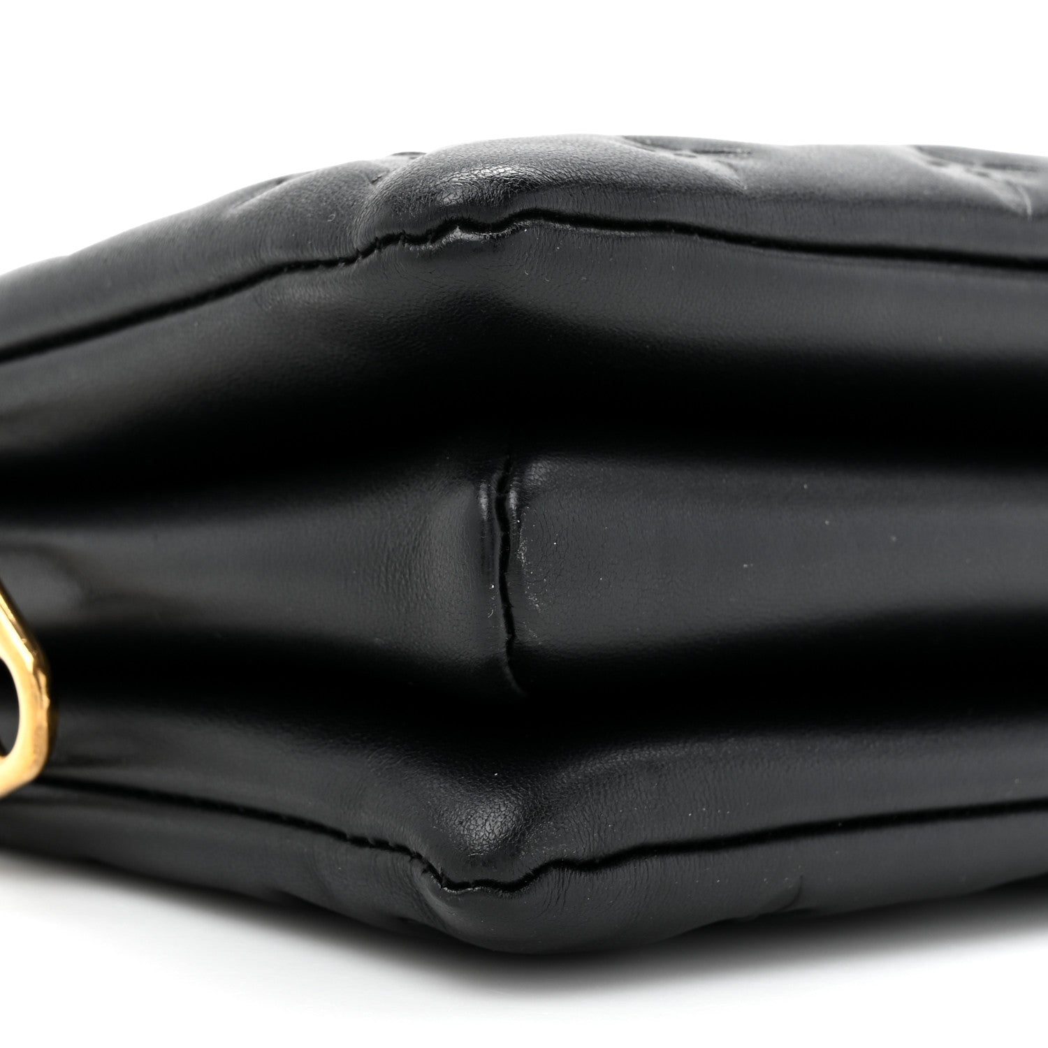 Louis Vuitton Lambskin Embossed Monogram Coussin BB Black 11 of 13