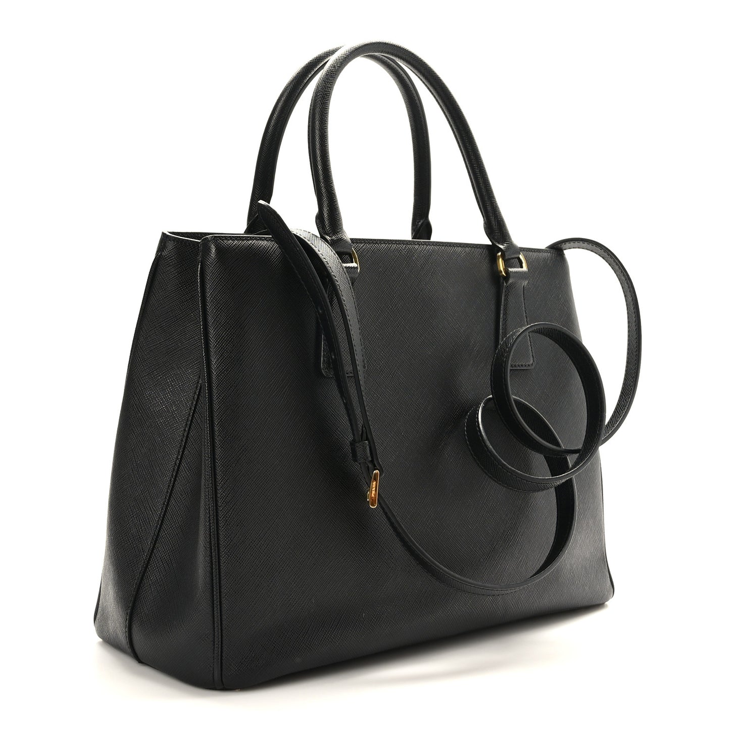 Saffiano Lux Medium Tote Black