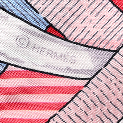 Hermes Silk Mors a Jouets Chemise Twilly Ciel Rose Blue Jean 3 of 4