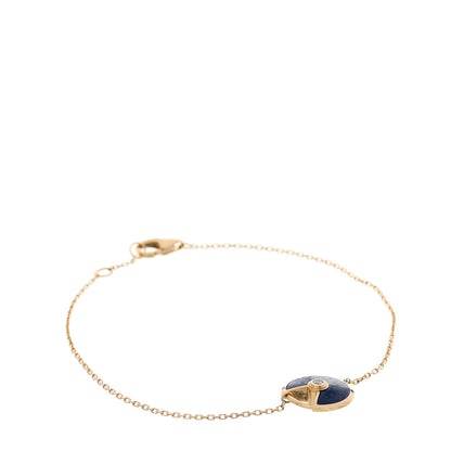 Cartier 18K Yellow Gold Diamond Lapis Lazuli Amulette de Cartier Bracelet 1 of 4