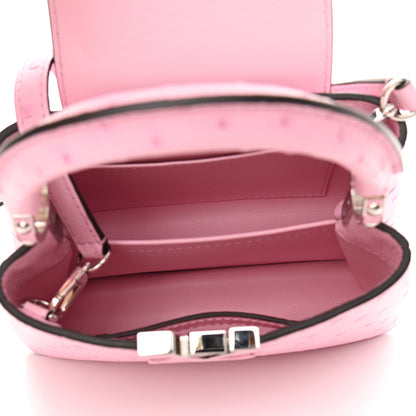 Louis Vuitton Ostrich Capucines Mini Pink 5 of 10