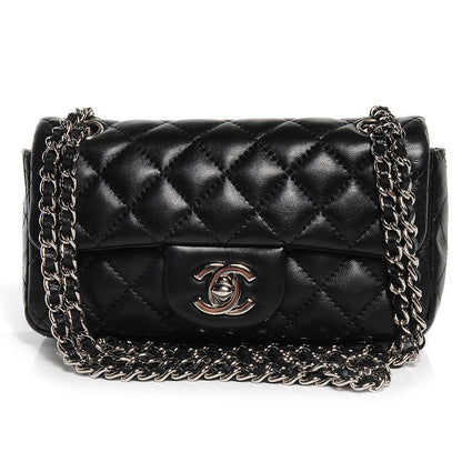 Chanel Lambskin Quilted Mini Flap Black 1 of 7