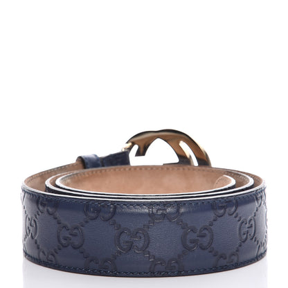 Gucci Guccissima Interlocking G Belt 95 38 Blue 3 of 8