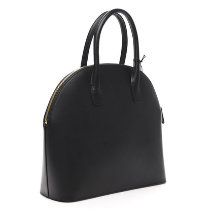 Mansur Gavriel Calfskin Top Handle Rounded Bag Black Flamma 3 of 9