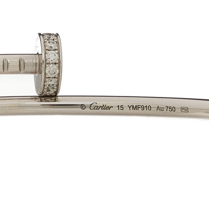 Cartier 18K White Gold Diamond Small Juste Un Clou Bracelet 15 3 of 4