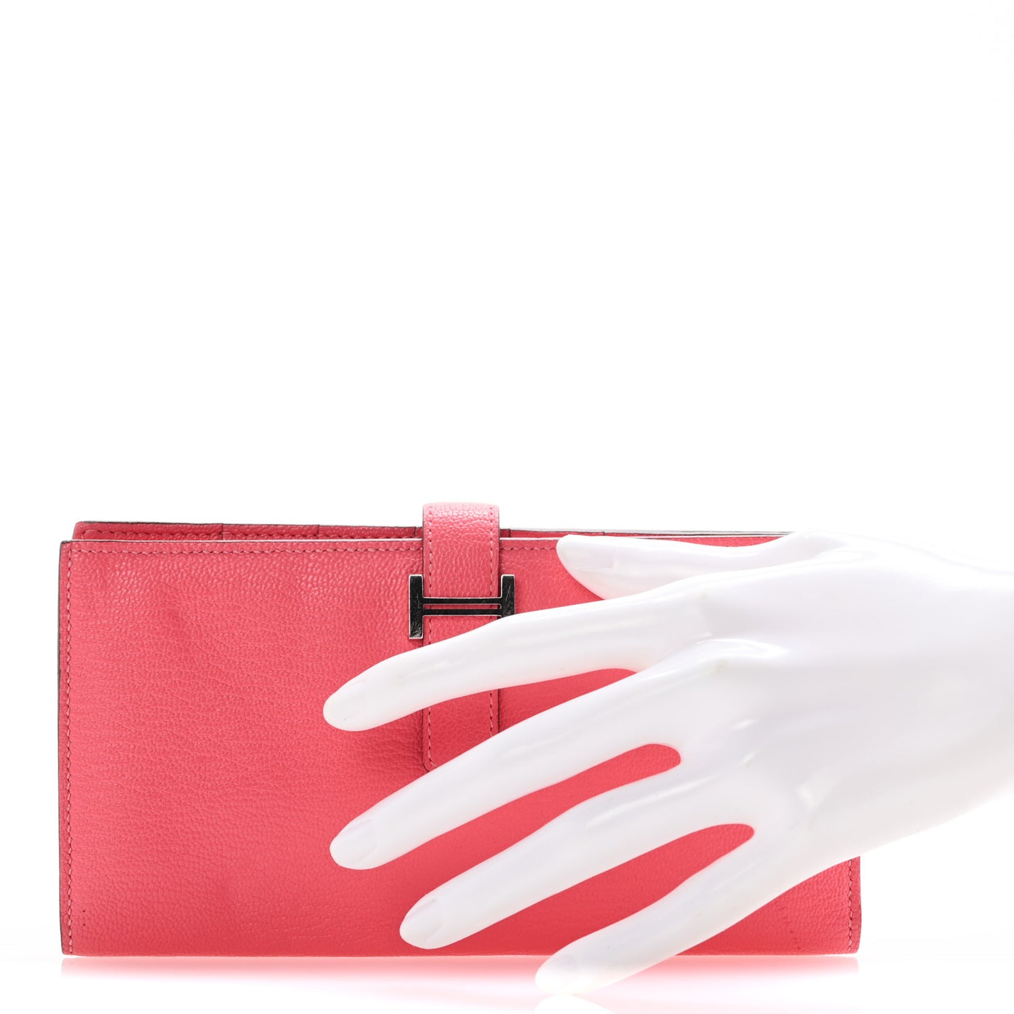 Chevre Mysore Bearn Gusset Wallet Rose Lipstick