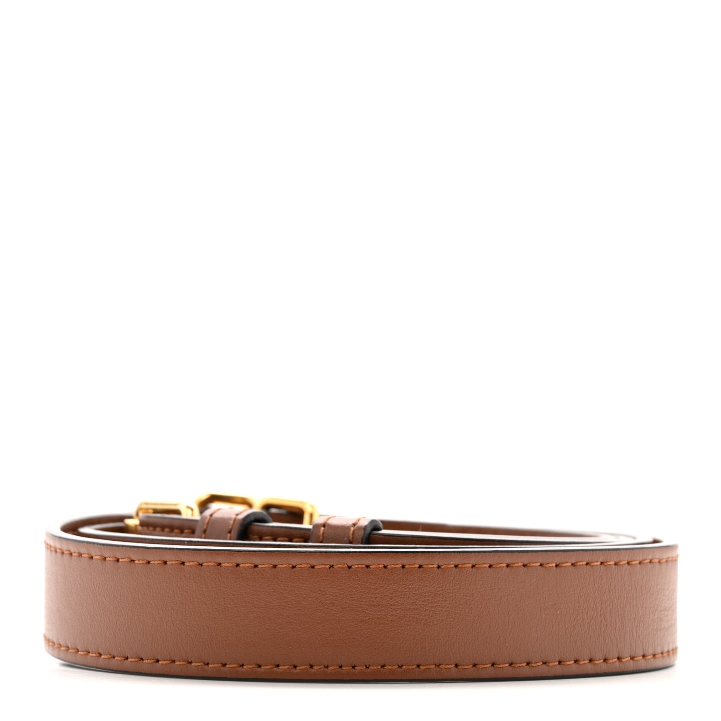 Calfskin Shoulder Strap Brown
