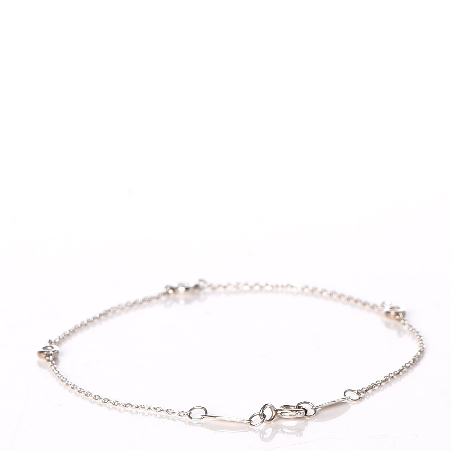Tiffany Sterling Silver Diamond .09ct Elsa Peretti Diamonds By The Yard Bracelet 3 of 7