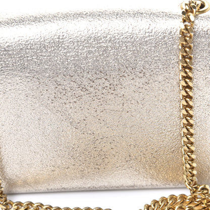 Saint Laurent Metallic Calfskin Small Classic Monogram Kate Satchel Pale Gold 8 of 13