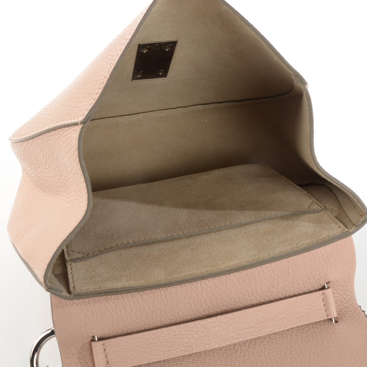 Grained Lambskin Drew Shoulder Bag Cement Pink
