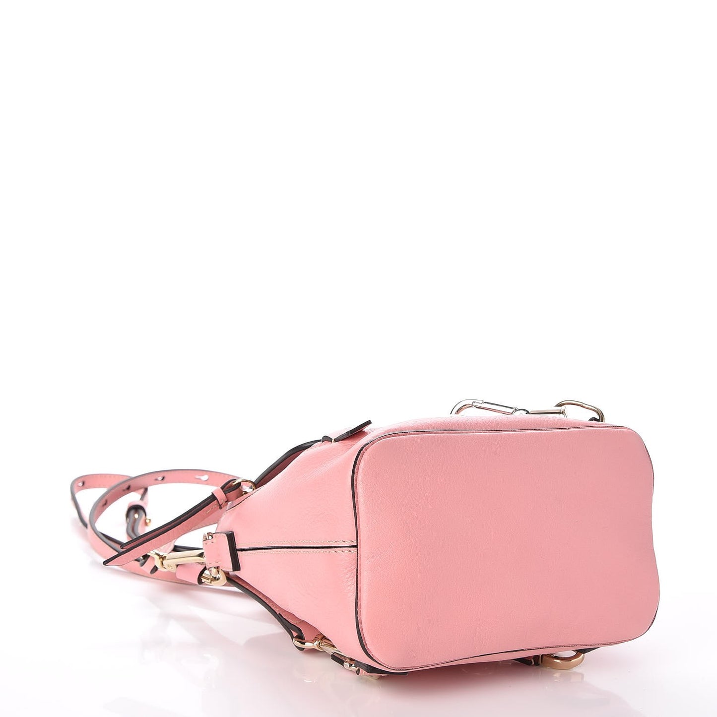 Suede Calfskin Mini Faye Backpack Washed Pink