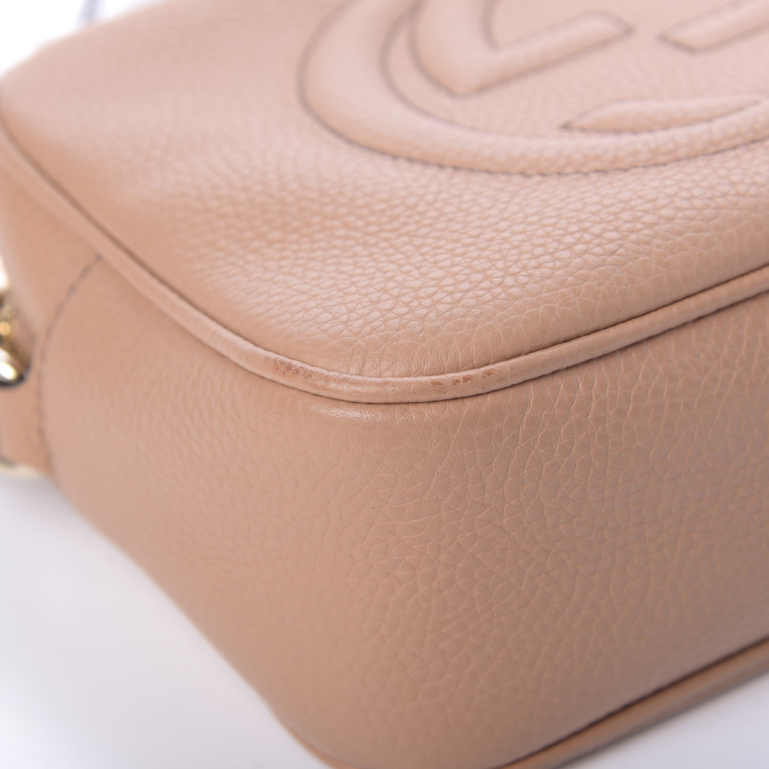 Gucci Pebbled Calfskin Small Soho Disco Bag Camelia 9 of 12
