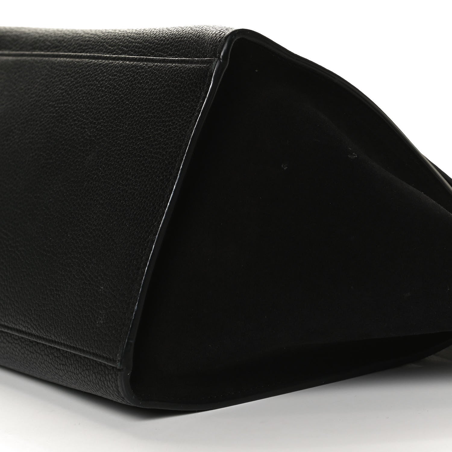 Celine Drummed Calfskin Suede Small Trapeze Black 8 of 14