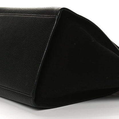 Celine Drummed Calfskin Suede Small Trapeze Black 8 of 14