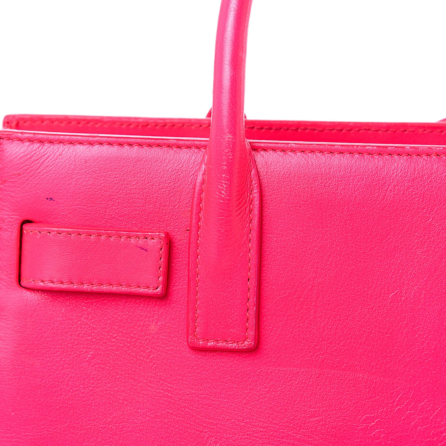 Saint Laurent Calfskin Nano Sac De Jour Fluo Pink 10 of 20