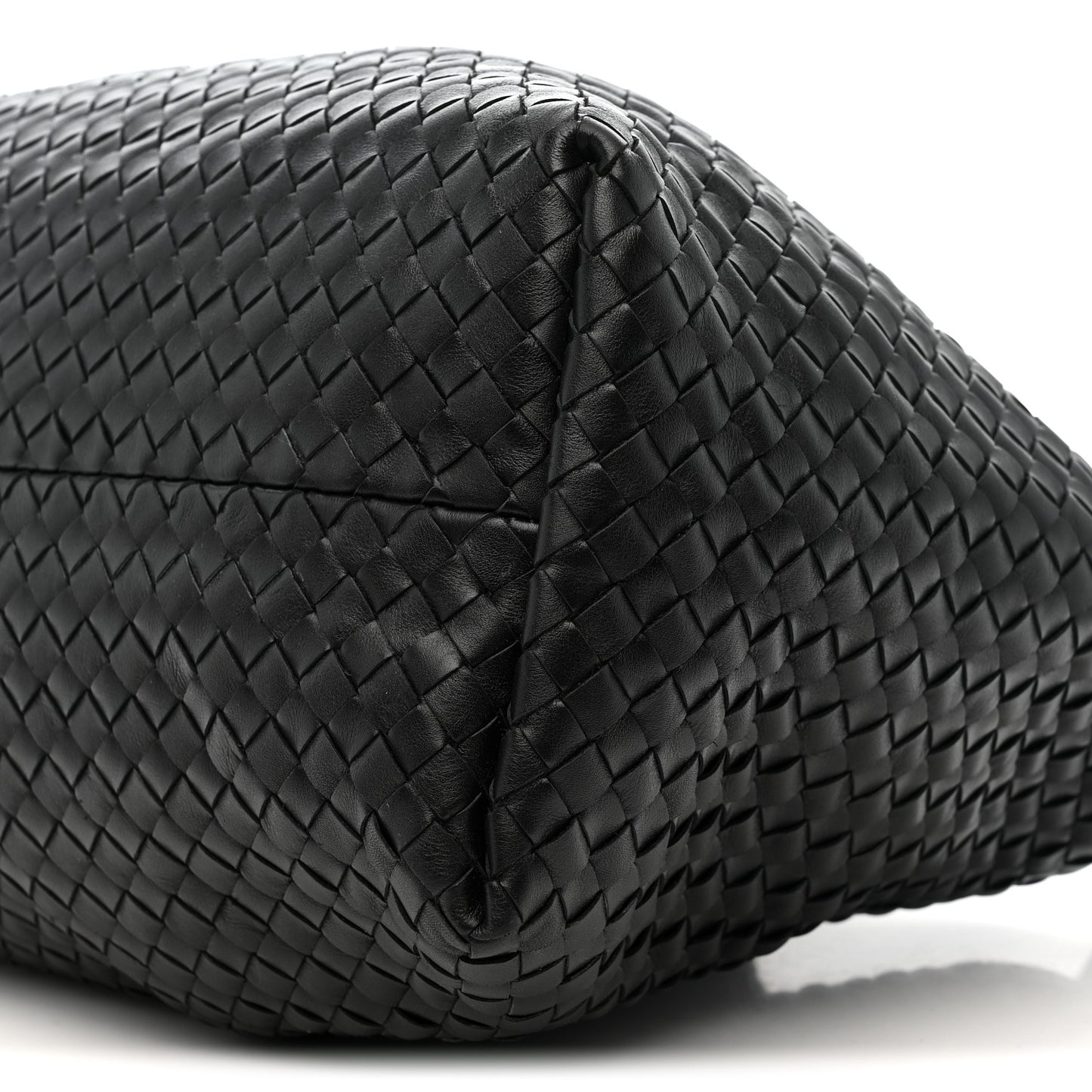 Calfskin Intrecciato Pinacoteca Reversible Tote Black Fondant