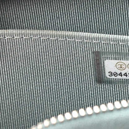 Chanel Caviar Quilted Zip Card Holder Light Blue 7 of 11