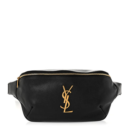 Saint Laurent Grain De Poudre Monogram Belt Bag Black 1 of 10
