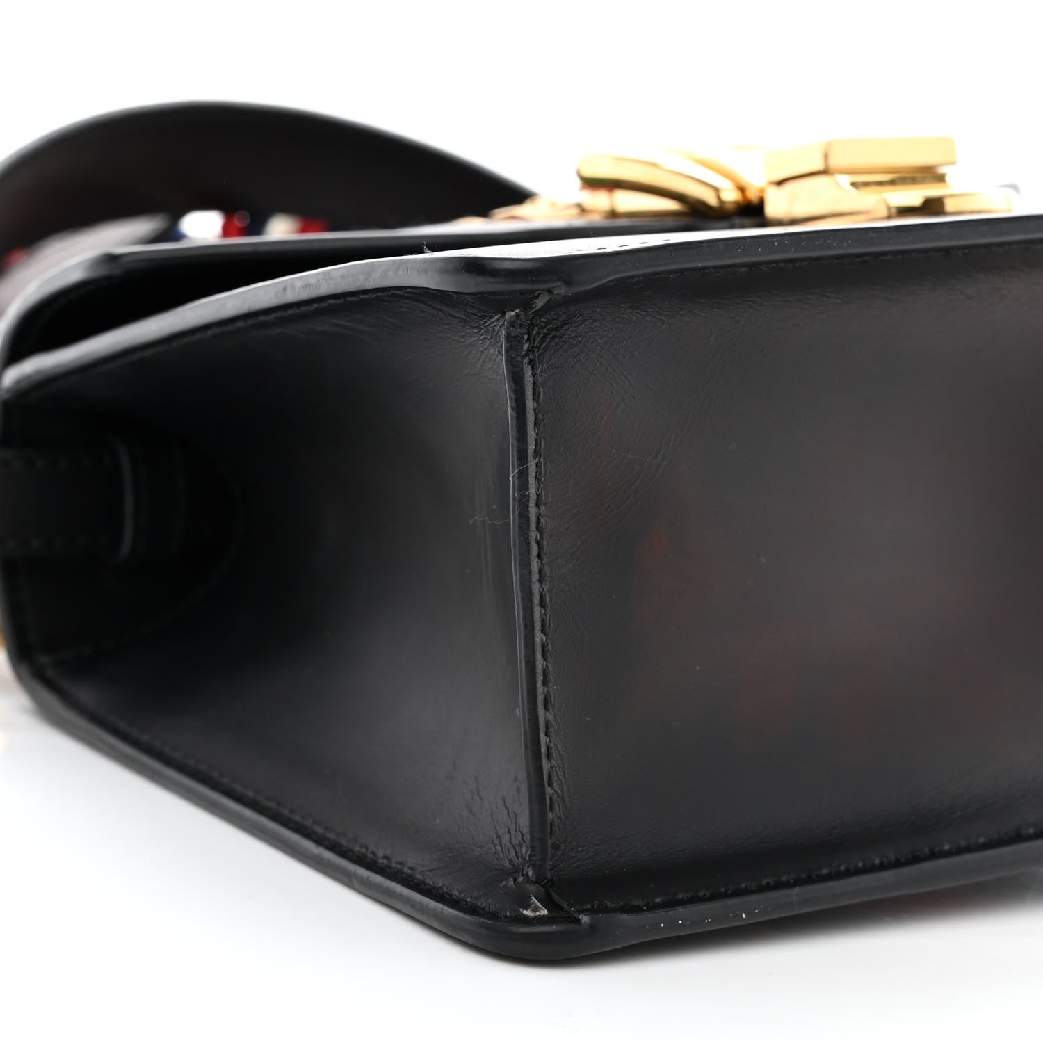 Gucci Calfskin Mini Sylvie Top Handle Bag Black 9 of 13